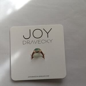 NWT Gold Ring with Green Stone